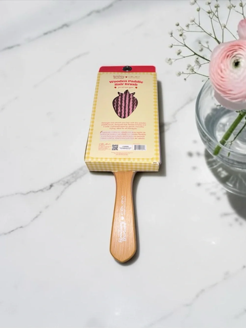 Strawberry Shortcake Wooden Paddle Hair Brush & Strawberry Shortcake Socks NWOT